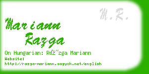 mariann razga business card